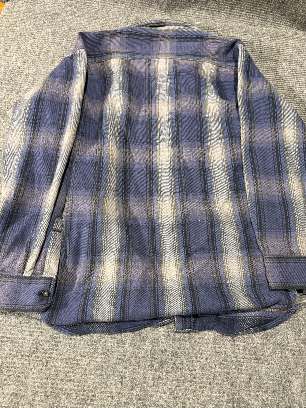 Men's Blue Plaid Long-Sleeve Shirt Jacket